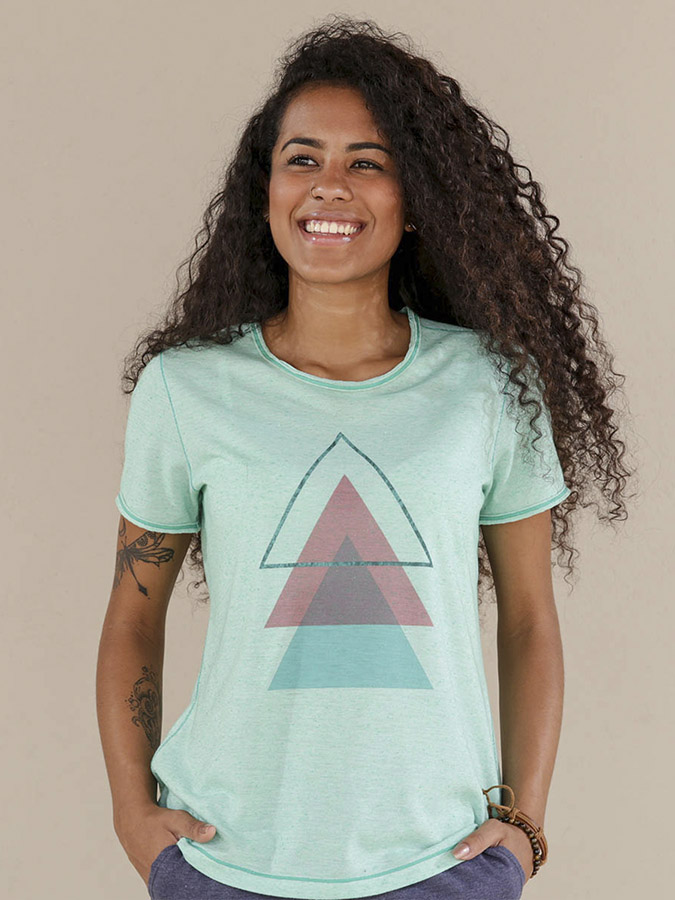 FCT0010- CAMISETA NATURAL TRIÂNGULOS FEMININA2228_