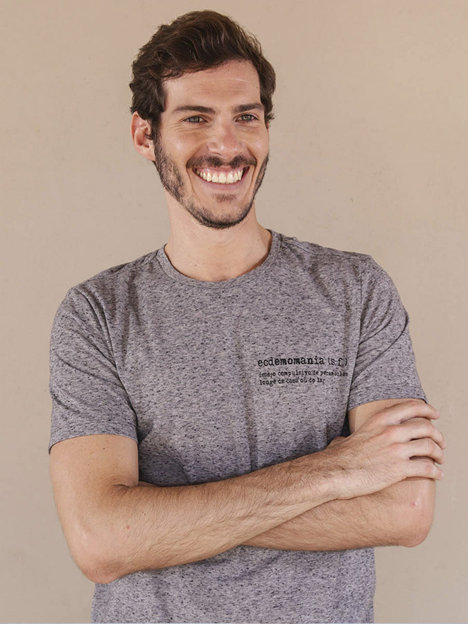 MCT0015- CAMISETA NATURAL ECDEMOMANIA MASCULINA1176_