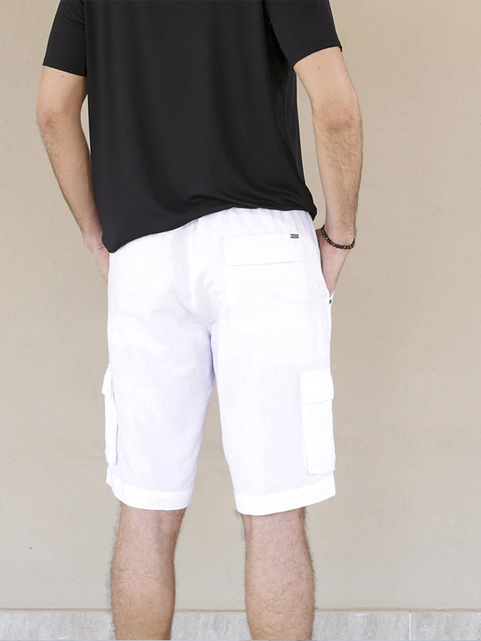 MSH0019- BERMUDA LINHO ELÁSTICO MASCULINA1059_