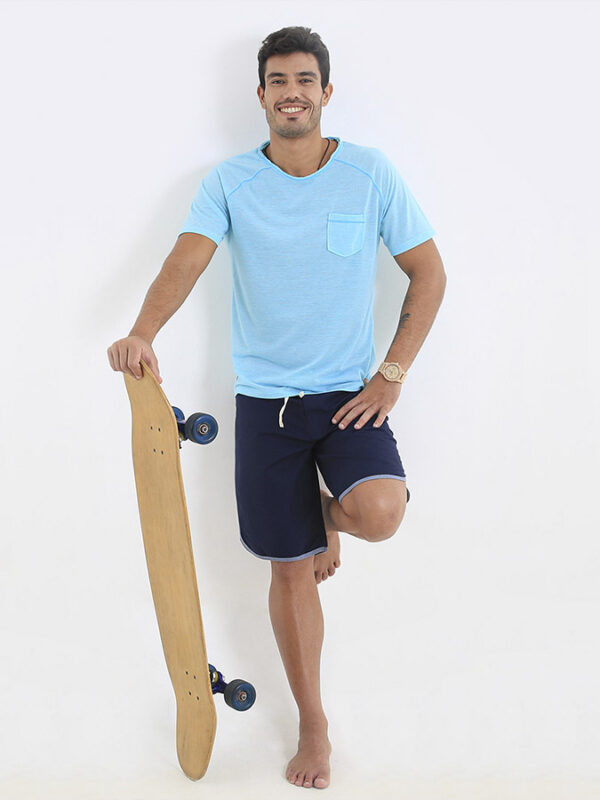 5462 Camiseta Natural Com Bolso Masculina 4_